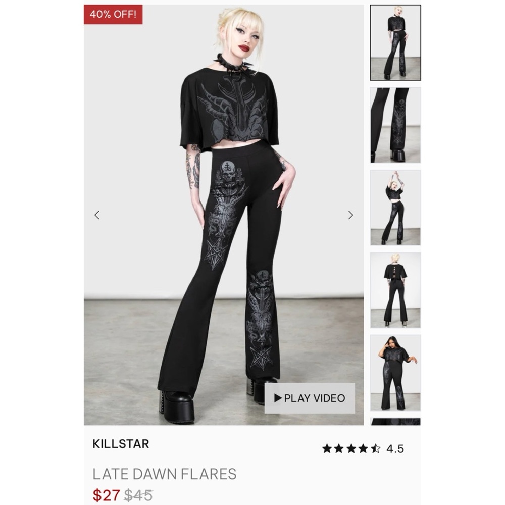 KILLSTAR LATE DAWN FLARE LEGGINGS